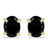 Cercei din Argint 925 Placat cu Aur ( 1.49 grame ) cu Onix Negru Suwar 2.1 Carate