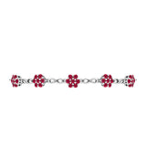 Brățară din Argint 925 ( 4.56 grame ) cu Rubin Malagasy și Diamant Alb 1.93 Carate