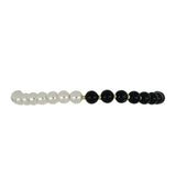 Brățară din Argint 925 Placat cu Aur ( 1.98 grame ) cu Onix Negru Suwar și Perlă de Apă Dulce Albă 27.06 Carate