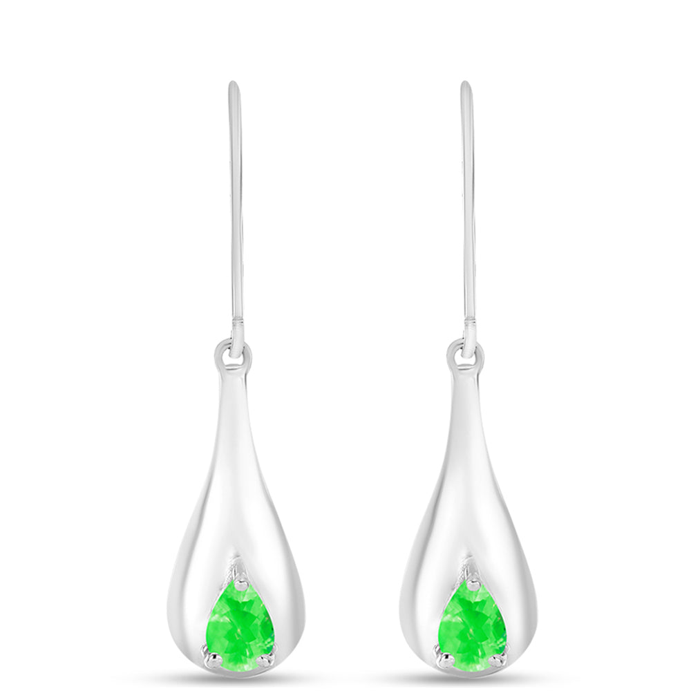 Cercei din Argint 925 ( 3.25 grame ) cu Opal Hialit 0.62 Carate