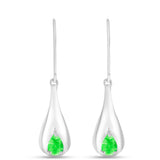 Cercei din Argint 925 ( 3.25 grame ) cu Opal Hialit 0.62 Carate