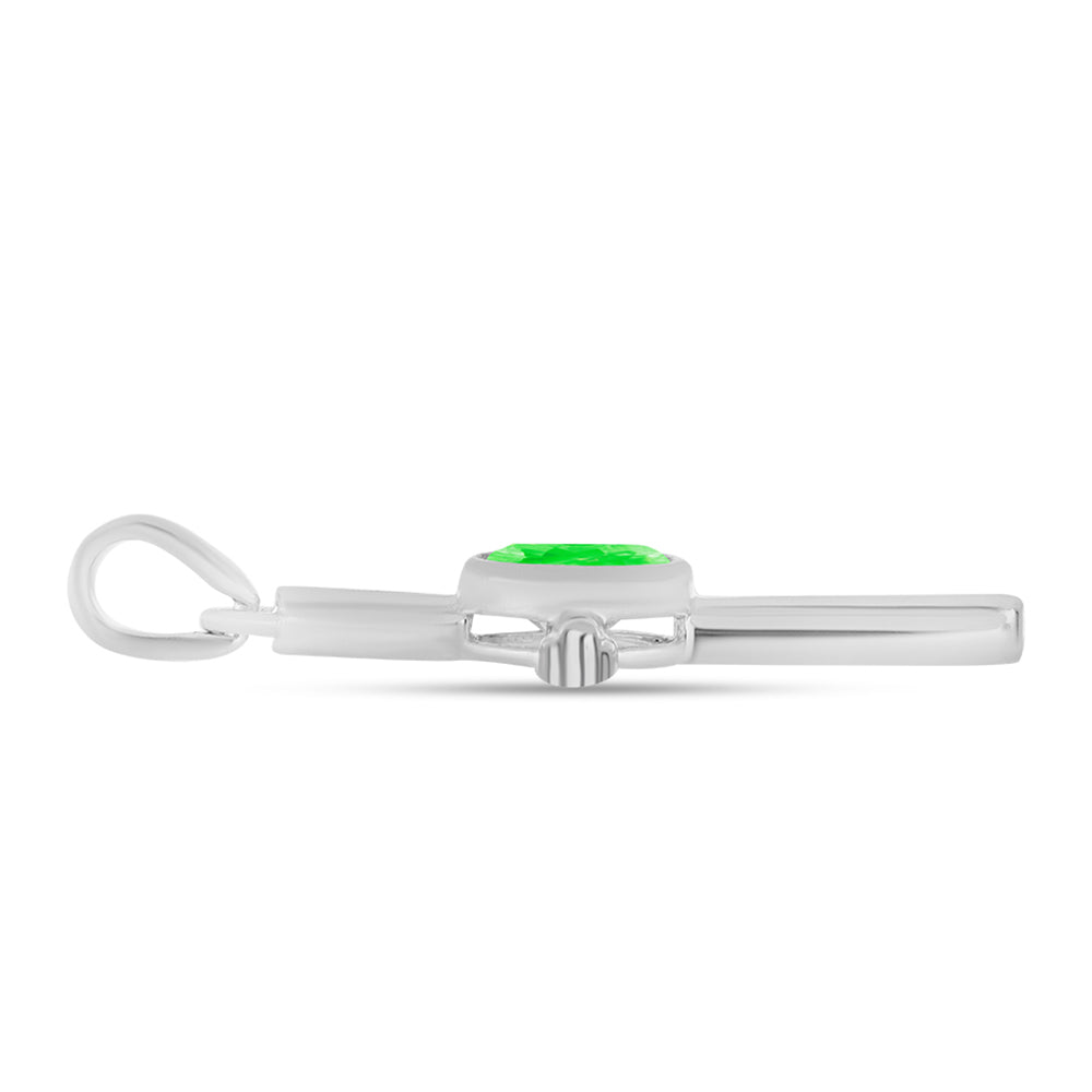 Cruce Pandantiv din Argint 925 ( 2.27 grame ) cu Opal Hialit 0.65 Carate
