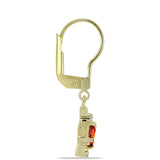 Cercei din Argint 925 Placat cu Aur ( 2.72 grame ) cu Citrin Madeira și Topaz Alb 0.92 Carate