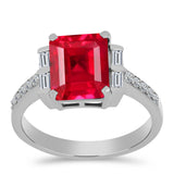 Inel din Argint 925 ( 2.9 grame ) cu Agat Roșu și Zircon Alb 3.53 Carate