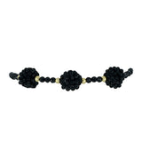 Brățară din Argint 925 Placat cu Aur ( 1.82 grame ) cu Spinel Negru 26 Carate