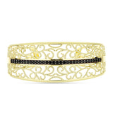 Brățară din Argint 925 Placat cu Aur ( 19.8 grame ) cu Spinel Negru 1.27 Carate