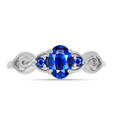 Inel din Argint 925 ( 2.09 grame ) cu Safir Albastru Australian 1.19 Carate