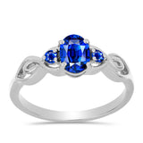 Inel din Argint 925 ( 2.09 grame ) cu Safir Albastru Australian 1.19 Carate