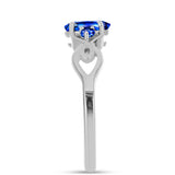 Inel din Argint 925 ( 2.09 grame ) cu Safir Albastru Australian 1.19 Carate