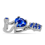 Pandantiv din Argint 925 ( 0.7 grame ) cu Safir Albastru Australian 0.76 Carate