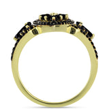 Inel din Argint 925 Placat cu Aur ( 3.91 grame ) cu Spinel Negru 2.36 Carate