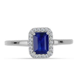 Inel din Argint 925 ( 2.13 grame ) cu Safir Albastru Australian și Topaz Alb 1.68 Carate