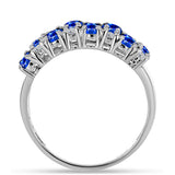 Inel din Argint 925 ( 2.4 grame ) cu Safir Albastru Australian și Topaz Alb 2.41 Carate
