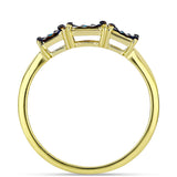 Inel din Argint 925 Placat cu Aur ( 2.49 grame ) cu Diamant Albastru 0.02 Carate