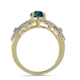 Inel din Argint 925 Placat cu Aur ( 4.63 grame ) cu Opal Etiopian Negru Lega Dembi și Topaz Alb 1.08 Carate