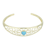 Brățară din Argint 925 Placat cu Aur ( 13.13 grame ) cu Turcoaz ”Frumoasa Adormită” 1.08 Carate