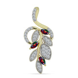 Pandantiv din Argint 925 Placat cu Aur ( 1.97 grame ) cu Opal Etiopian Negru Lega Dembi și Topaz Alb 0.4 Carate