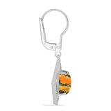 Cercei din Argint 925 ( 2.61 grame ) cu Jasp Bumble Bee 3.89 Carate