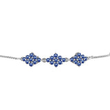 Brățară din Argint 925 ( 3.71 grame ) cu Moissanite Albastru Regal cultivat în laborator 0.85 Carate
