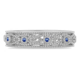 Inel din Argint 925 ( 3.33 grame ) cu Moissanite Albastru Regal cultivat în laborator 0.14 Carate