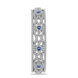 Inel din Argint 925 ( 3.33 grame ) cu Moissanite Albastru Regal cultivat în laborator 0.14 Carate