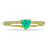 Inel din Argint 925 Placat cu Aur ( 2.29 grame ) cu Opal Verde Etiopian Lega Dembi 0.25 Carate