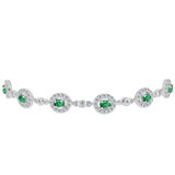 Brățară din Argint 925 ( 4.53 grame ) cu Alexandrit Natural și Topaz Alb 3.31 Carate