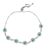 Brățară din Argint 925 ( 4.53 grame ) cu Alexandrit Natural și Topaz Alb 3.31 Carate