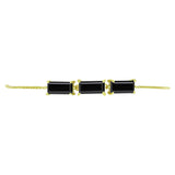 Brățară din Argint 925 Placat cu Aur ( 3.37 grame ) cu Spinel Negru 6.51 Carate