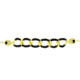 Brățară din Argint 925 Placat cu Aur ( 4.28 grame ) cu Spinel Negru 0.74 Carate