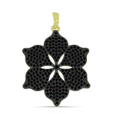 Pandantiv din Argint 925 Placat cu Aur ( 5.07 grame ) cu Spinel Negru 2.75 Carate
