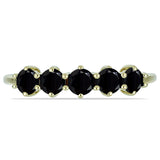 Inel din Argint 925 Placat cu Aur ( 2.17 grame ) cu Spinel Negru 1.75 Carate
