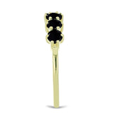 Inel din Argint 925 Placat cu Aur ( 2.17 grame ) cu Spinel Negru 1.75 Carate