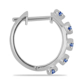Cercei din Argint 925 ( 4.52 grame ) cu Moissanite Albastru Regal cultivat în laborator 1.05 Carate