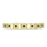 Inel din Argint 925 Placat cu Aur ( 2.41 grame ) cu Diamant Roșu 0.05 Carate
