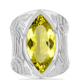 Inel din Argint 925 ( 7.27 grame ) cu Topaz Galben 6.99 Carate