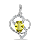Pandantiv din Argint 925 ( 1.38 grame ) cu Topaz Galben și Topaz Alb 1.12 Carate