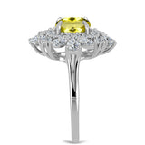 Inel din Argint 925 ( 4.1 grame ) cu Topaz Galben și Topaz Alb 4.08 Carate