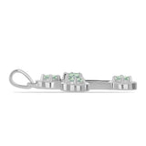 Cruce Pandantiv din Argint 925 ( 1.97 grame ) cu Ametist Verde 0.63 Carate