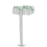 Inel din Argint 925 ( 2.35 grame ) cu Ametist Verde și Topaz Alb 1.75 Carate