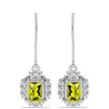 Cercei din Argint 925 ( 3.18 grame ) cu Topaz Galben și Topaz Alb 1.67 Carate