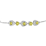 Brățară din Argint 925 ( 4.61 grame ) cu Topaz Galben și Topaz Alb 1.66 Carate