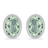 Cercei din Argint 925 ( 1.77 grame ) cu Ametist Verde 2.2 Carate