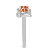 Inel din Argint 925 ( 2.8 grame ) cu Piatra Soarelui Oregon și Topaz Alb 1.14 Carate