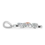 Colier din Argint 925 ( 4.47 grame ) cu Piatra Soarelui Oregon și Topaz Alb 0.76 Carate