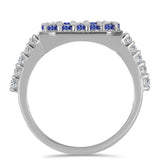 Inel din Argint 925 ( 4.17 grame ) cu Tanzanit și Topaz Alb 1.47 Carate