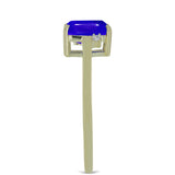 Inel din Argint 925 Placat cu Aur ( 2.21 grame ) cu Agat Albastru și Topaz Alb 1.67 Carate