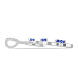 Pandantiv din Argint 925 ( 1.8 grame ) cu Tanzanit și Topaz Alb 0.56 Carate
