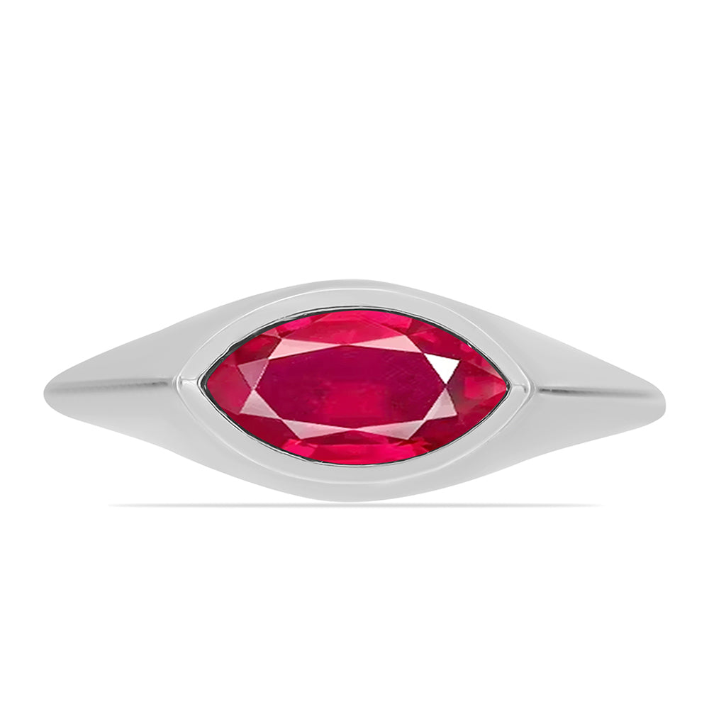 Inel din Argint 925 ( 2.54 grame ) cu Rubin Malagasy 1.3 Carate