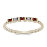 Inel din Argint 925 Placat cu Aur ( 1.51 grame ) cu Diamant Roșu și Diamant Alb 0.1 Carate